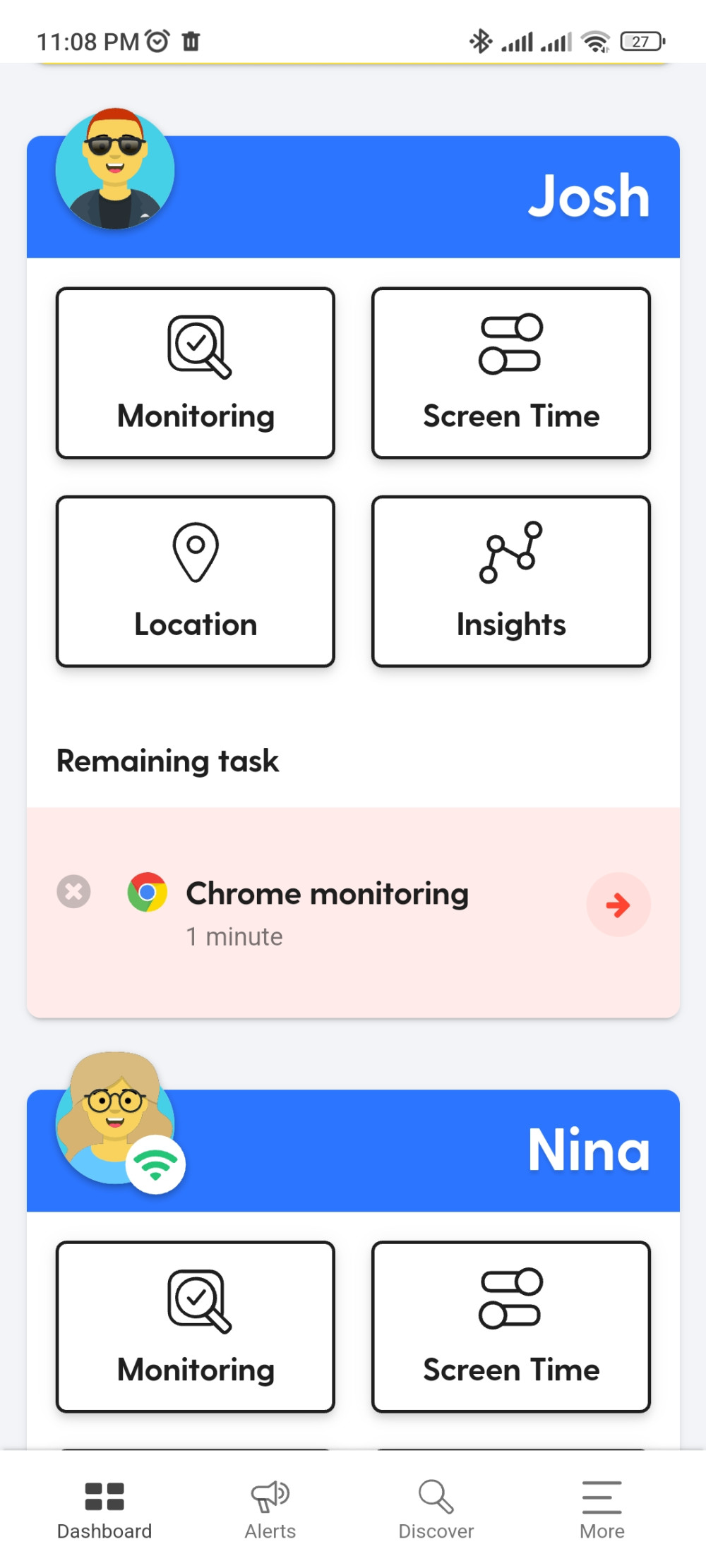 Bark app dashboard